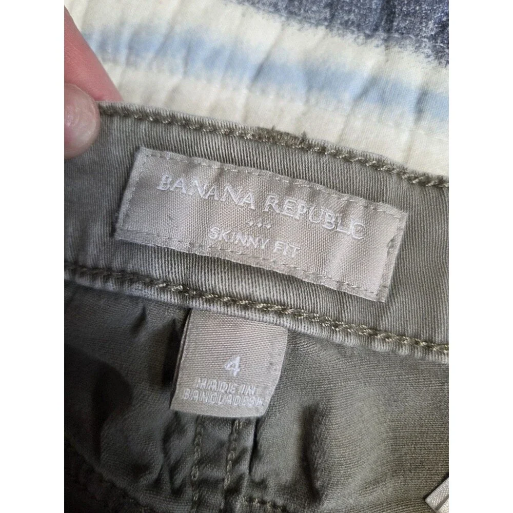Banana Republic Green Skinny Cargo Utility Pants Size 4
